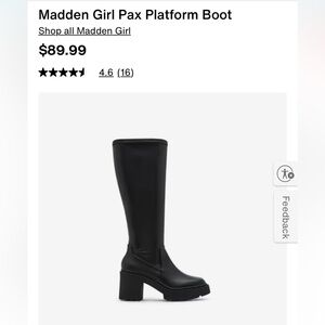Madden Girl Paxx Boots - Black Chunky Heel Ankle Boots